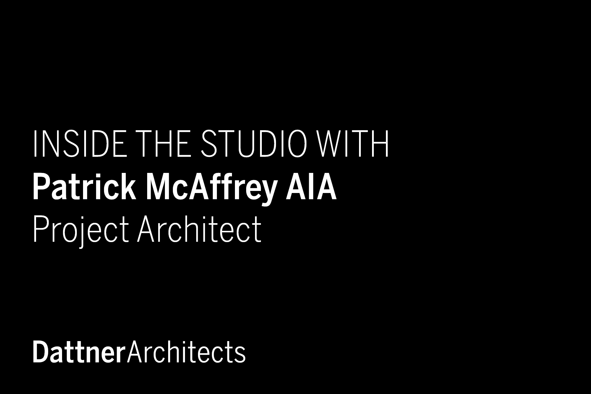 Inside the Studio with Patrick McAffrey