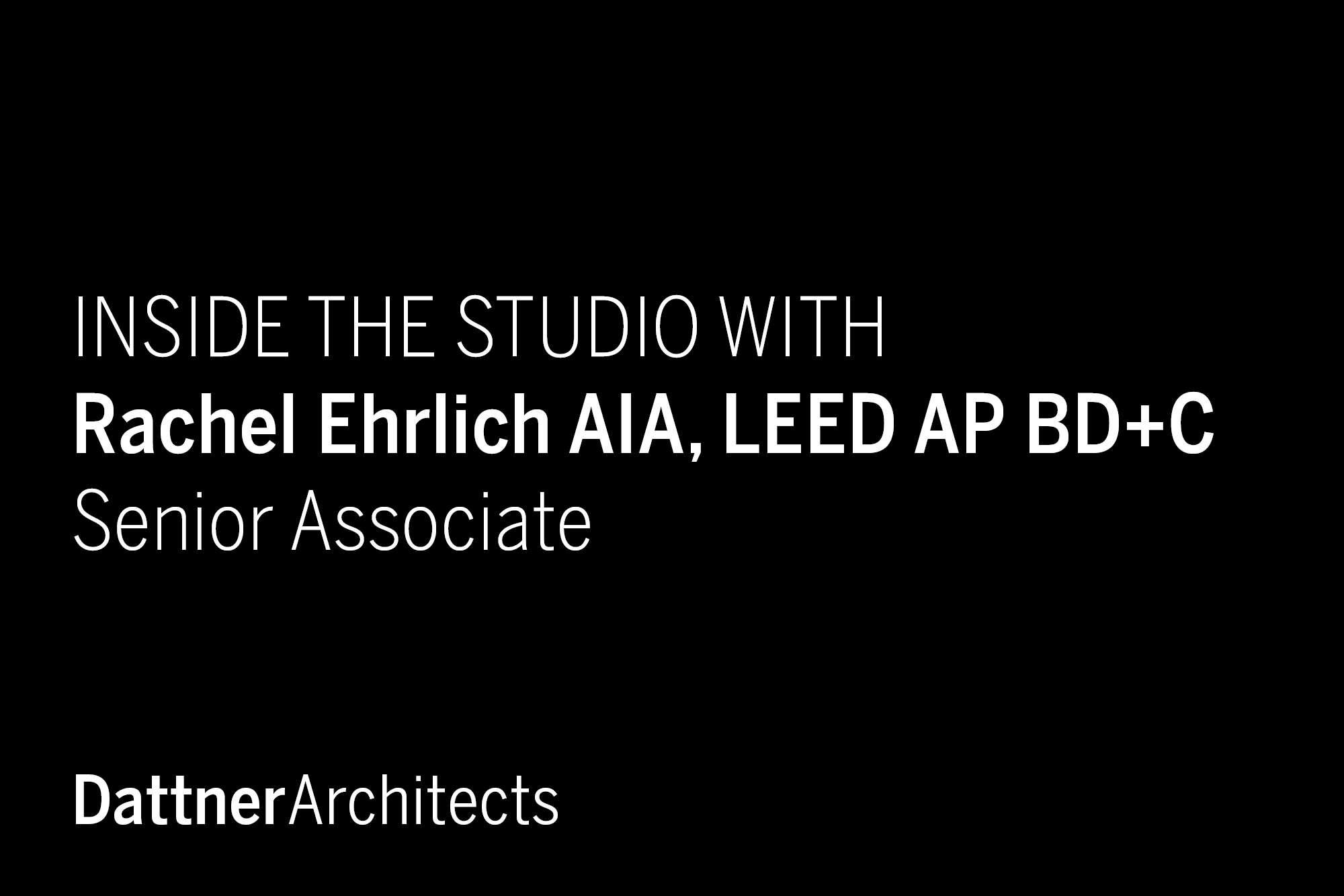 Inside the Studio with Rachel Ehrlich