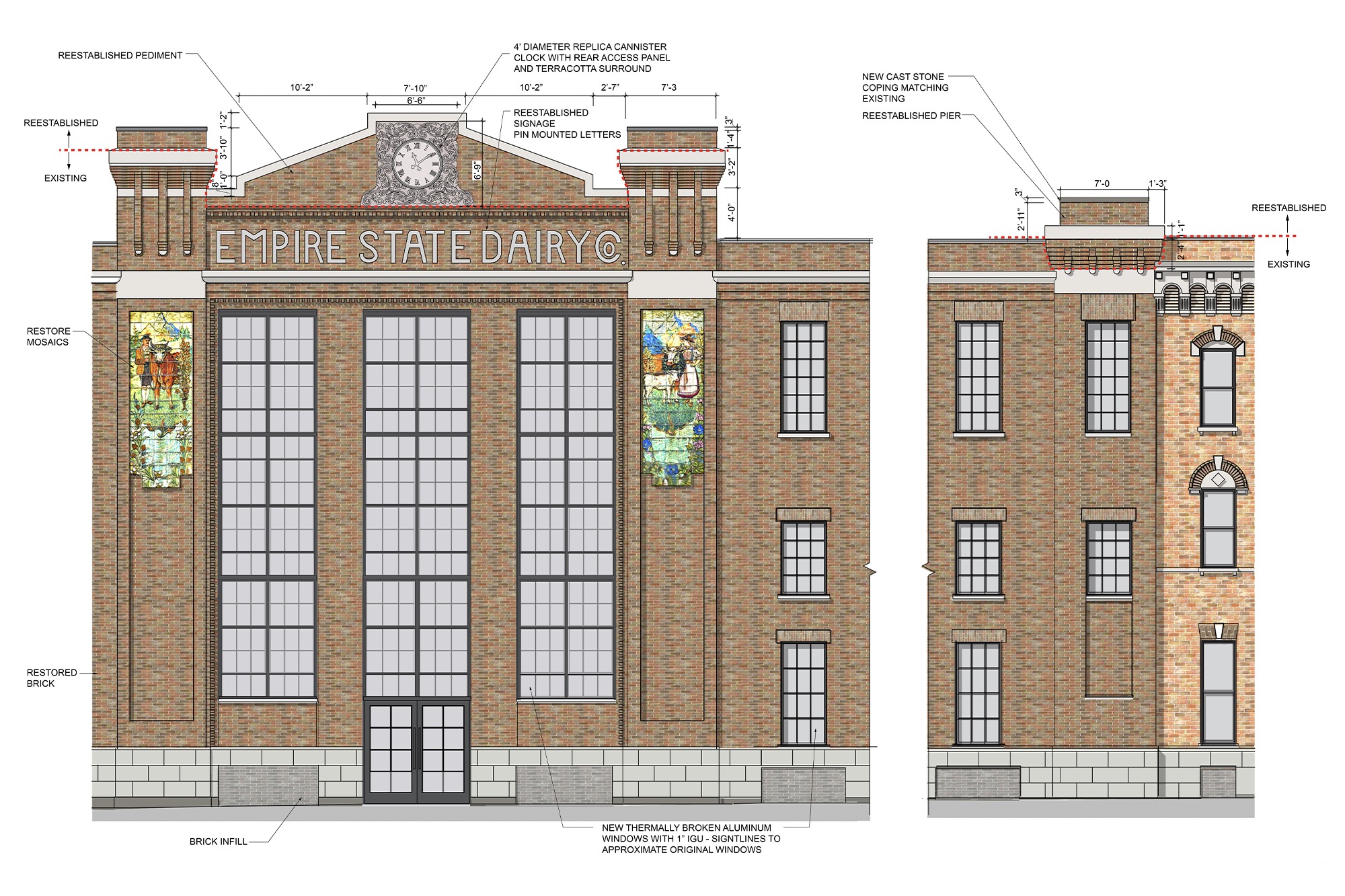 Entry Facade Restoration Diagram 2