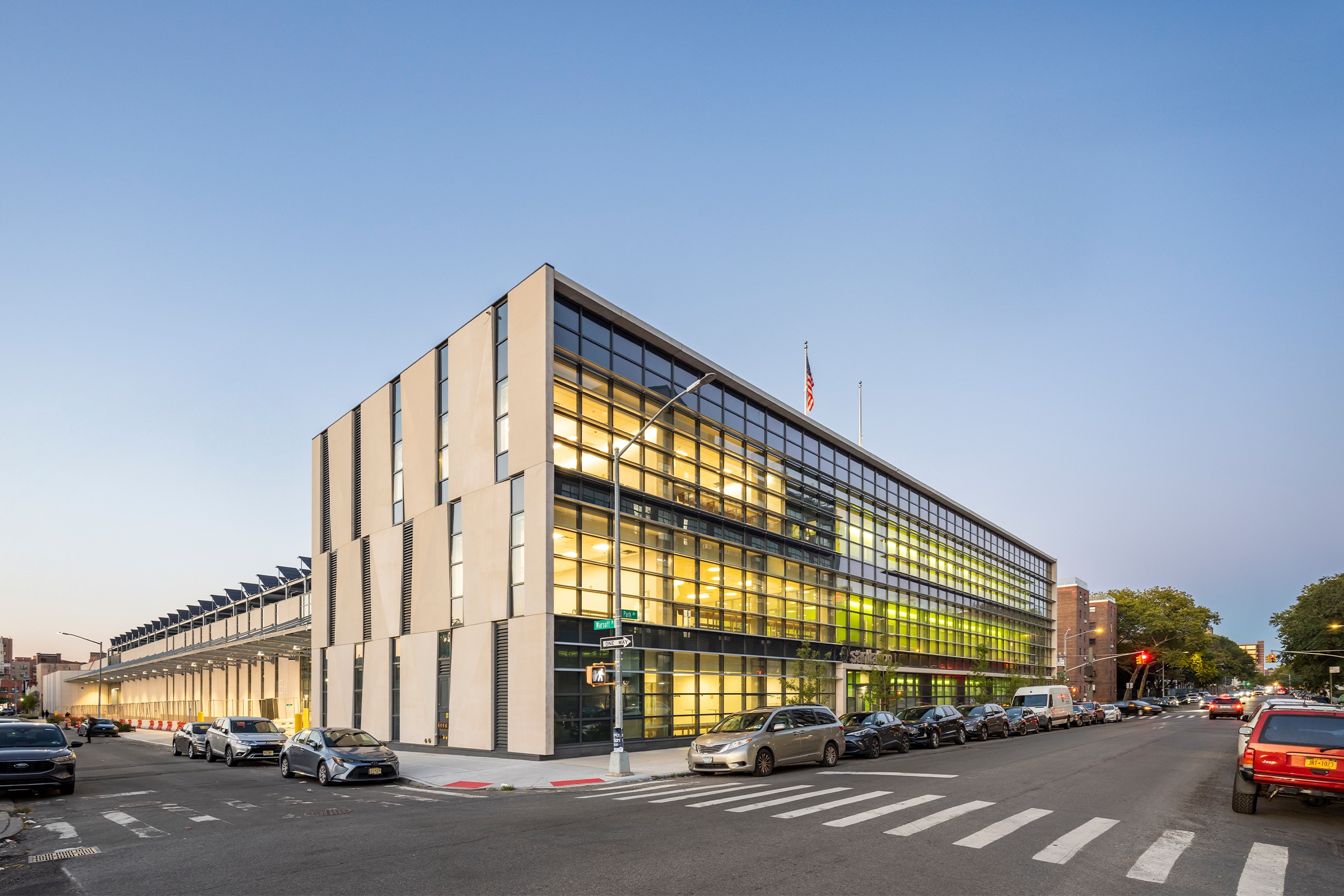 Exterior shot of Brooklyn 3 District Garage