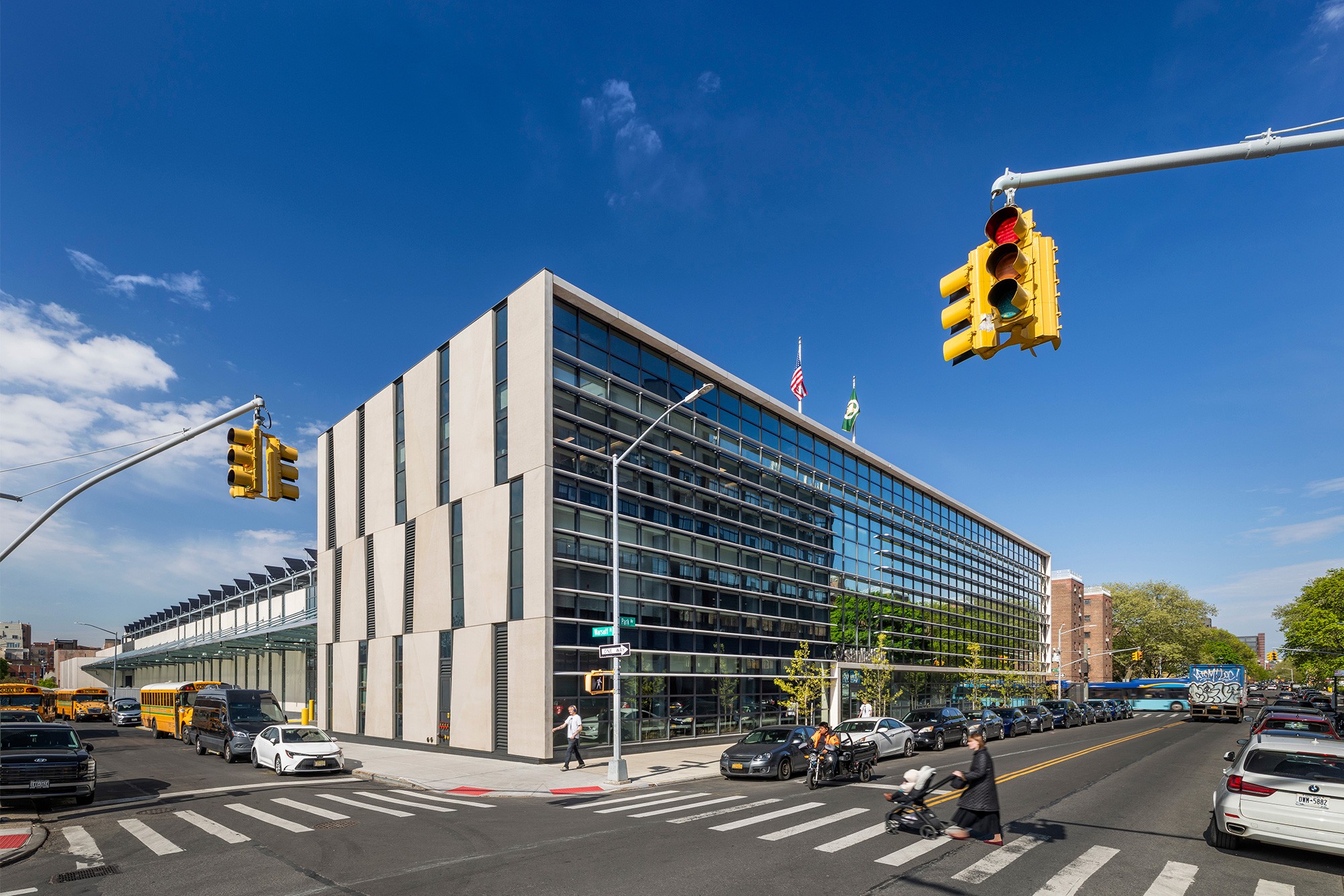 Dattner Architects NYC Brooklyn 3 District Garage 126 Exterior